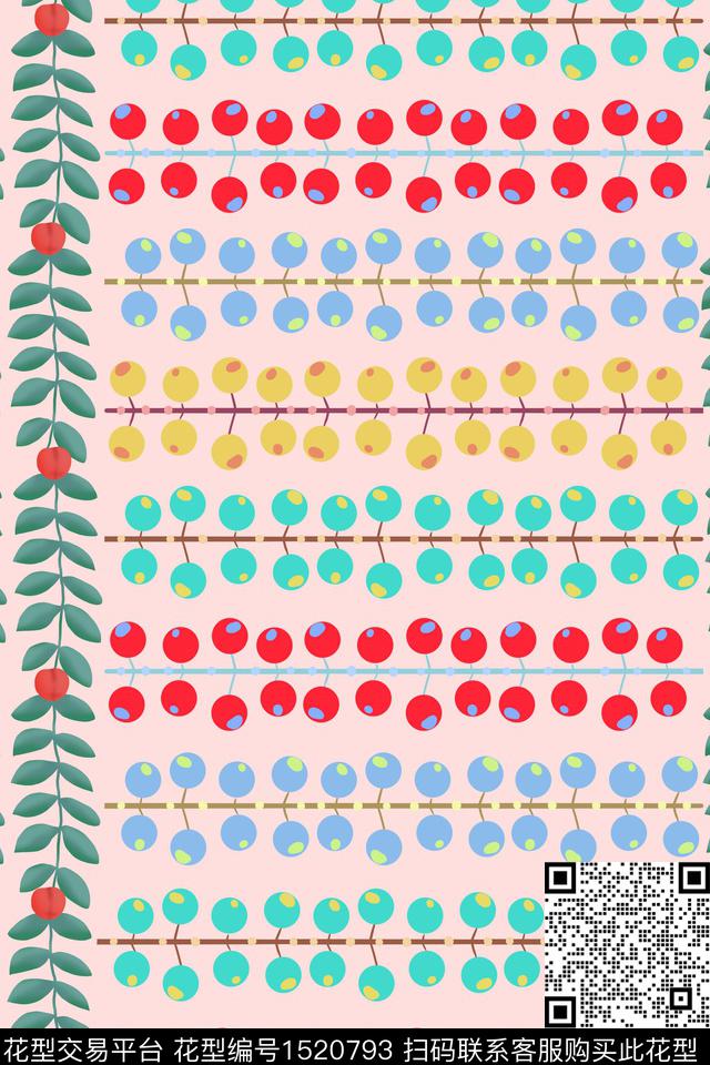 炫彩植物奔放数码印花花型下载（图片编号: 1520793） - 瓦栏（Walan）