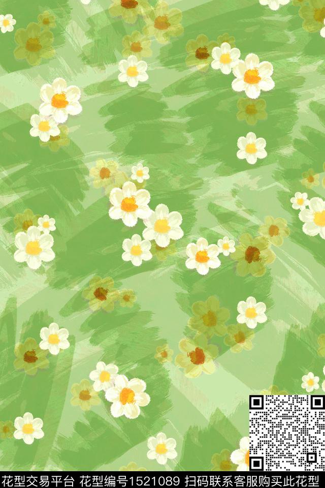 花卉小清新小碎花数码印花花型下载（图片编号: 1521089） - 瓦栏（Walan）