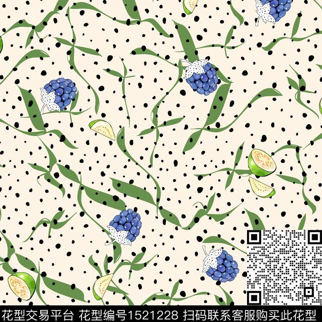 连衣裙女装花卉数码印花花型下载（图片编号: 1521228） - 瓦栏（Walan）