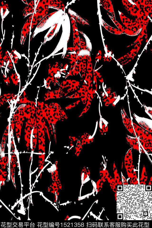 CM134.jpg - 1521358 - 春夏花型 豹纹花型 抽象花纹 - 数码印花花型 － 女装花型设计 － 瓦栏