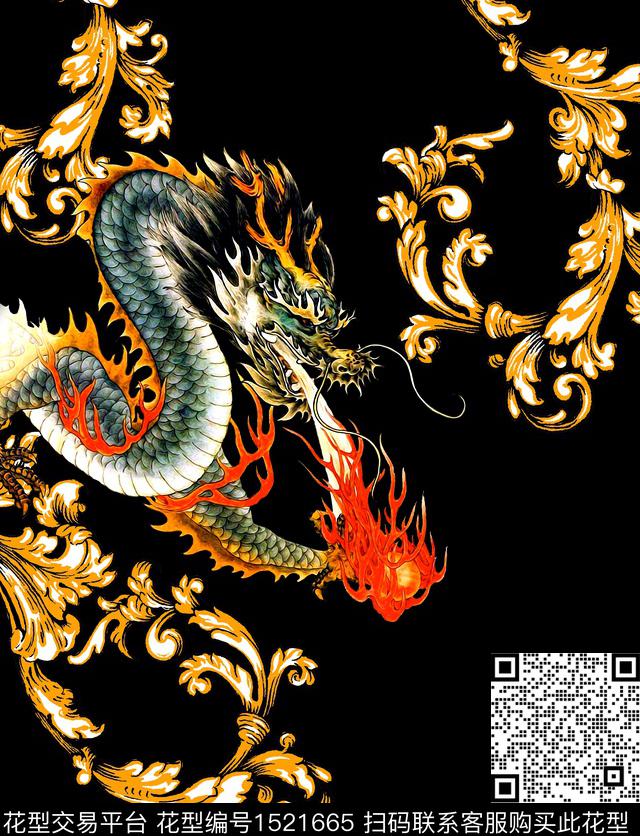 定位花动物大牌风数码印花花型下载（图片编号: 1521665） - 瓦栏（Walan）