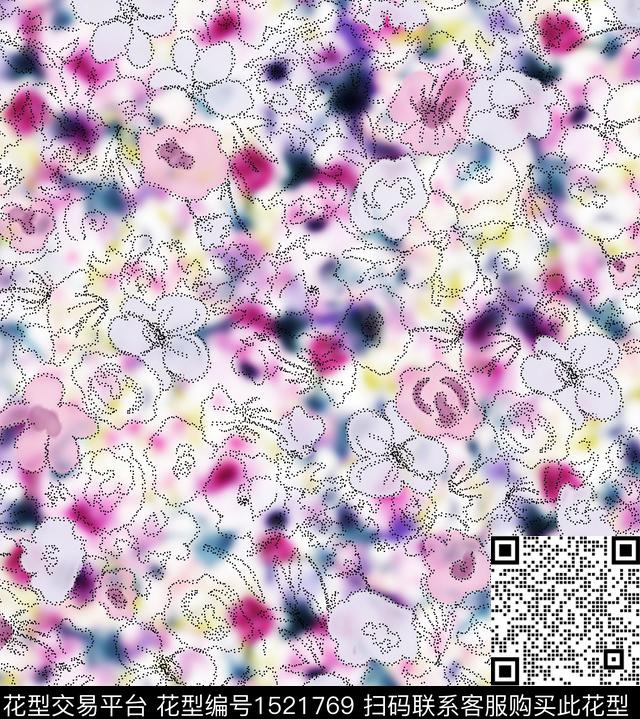 连衣裙女装花卉数码印花花型下载（图片编号: 1521769） - 瓦栏（Walan）
