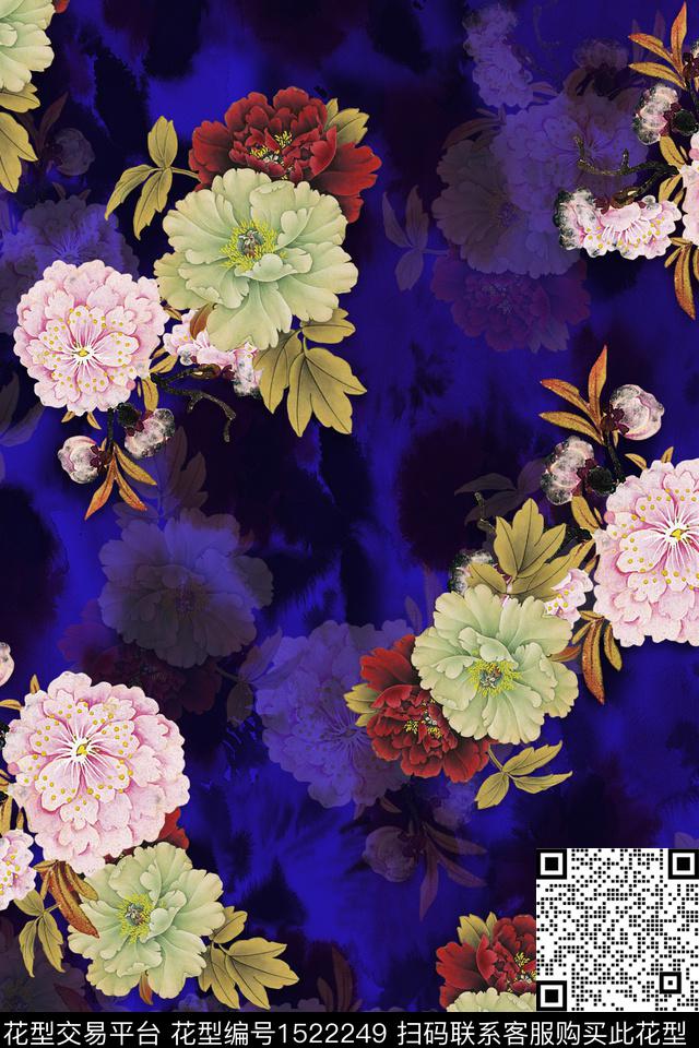 CCCC1221.jpg - 1522249 - 大花 牡丹 中老年 - 数码印花花型 － 女装花型设计 － 瓦栏