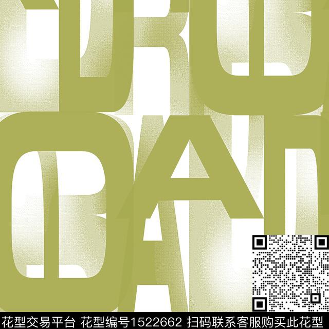 渐变字母中国红数码印花花型下载（图片编号: 1522662） - 瓦栏（Walan）