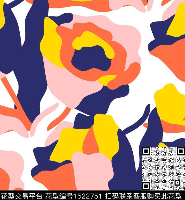 R2212031.jpg - 1522751 - 郁金香 几何 粉色系 - 传统印花花型 － 女装花型设计 － 瓦栏