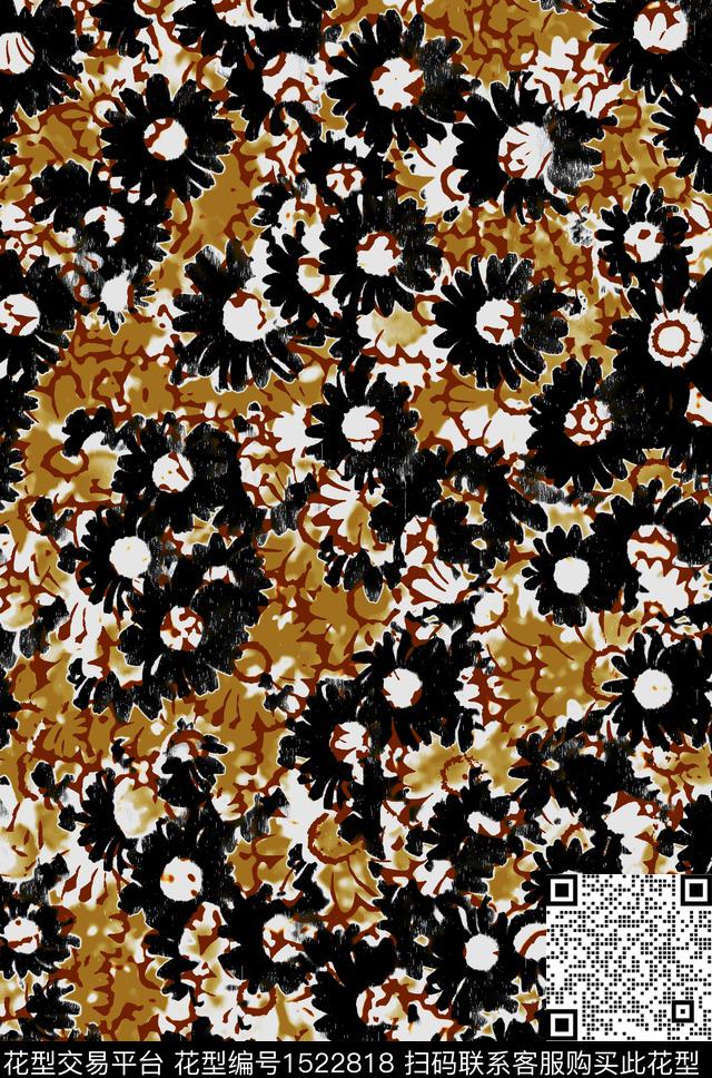 连衣裙女装花卉数码印花花型下载（图片编号: 1522818） - 瓦栏（Walan）