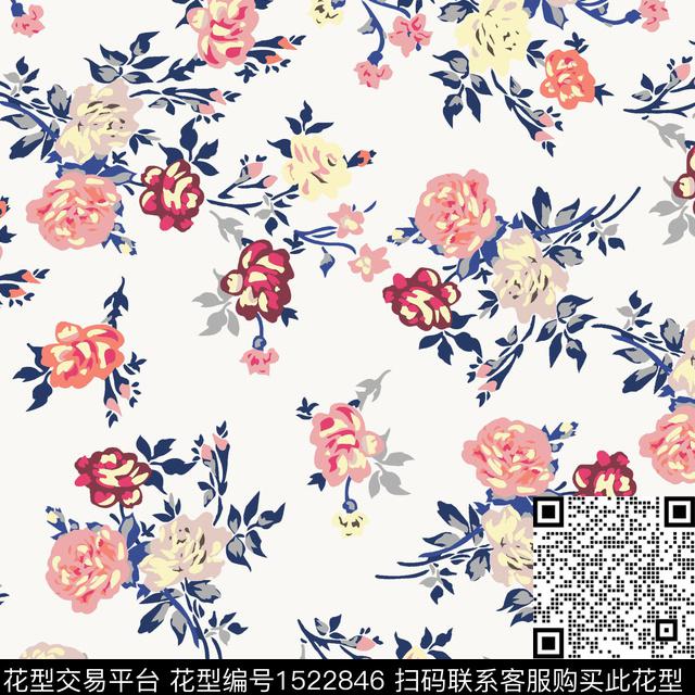 AJ-09.jpg - 1522846 - 时尚 数码花型 连衣裙 - 数码印花花型 － 女装花型设计 － 瓦栏