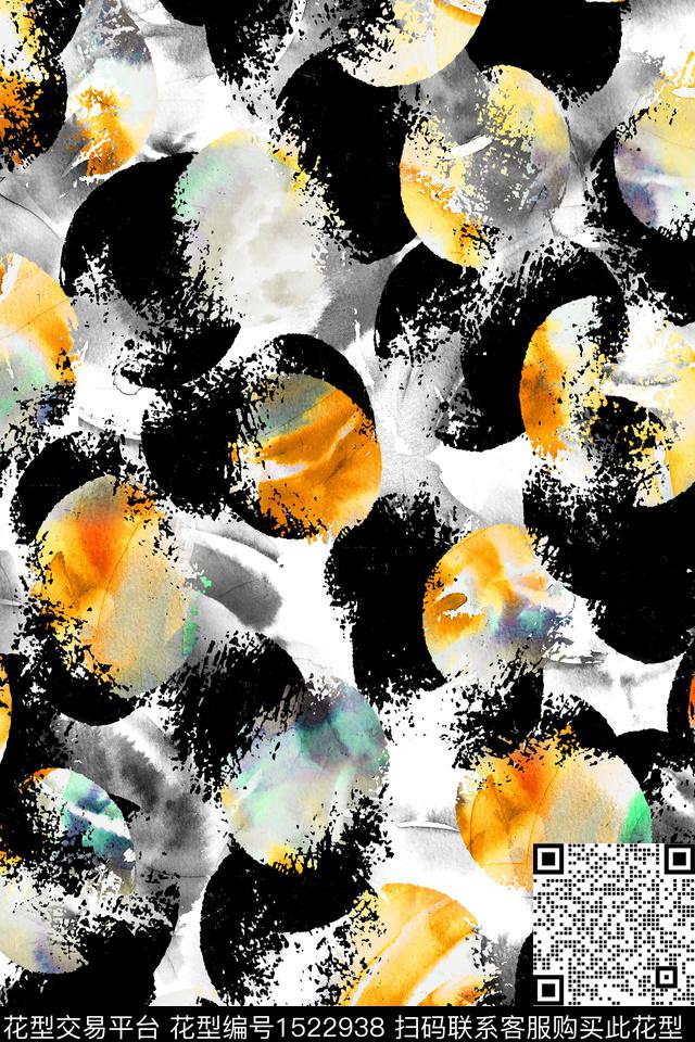 CM148-2.jpg - 1522938 - 抽象花卉 水彩花卉 水彩抽象 - 数码印花花型 － 女装花型设计 － 瓦栏