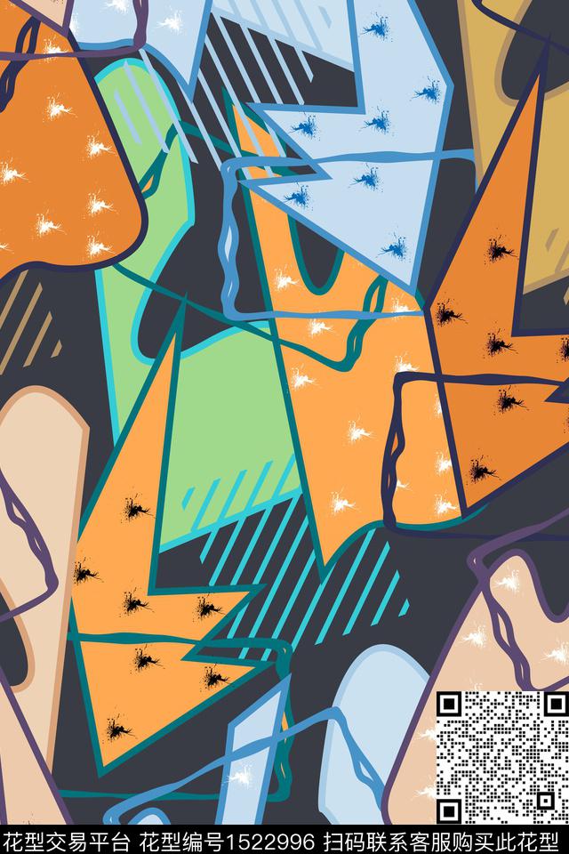 抽象男装户外家居服传统印花花型下载（图片编号: 1522996） - 瓦栏（Walan）