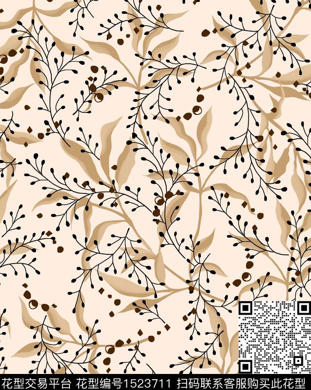 连衣裙女装花卉数码印花花型下载（图片编号: 1523711） - 瓦栏（Walan）