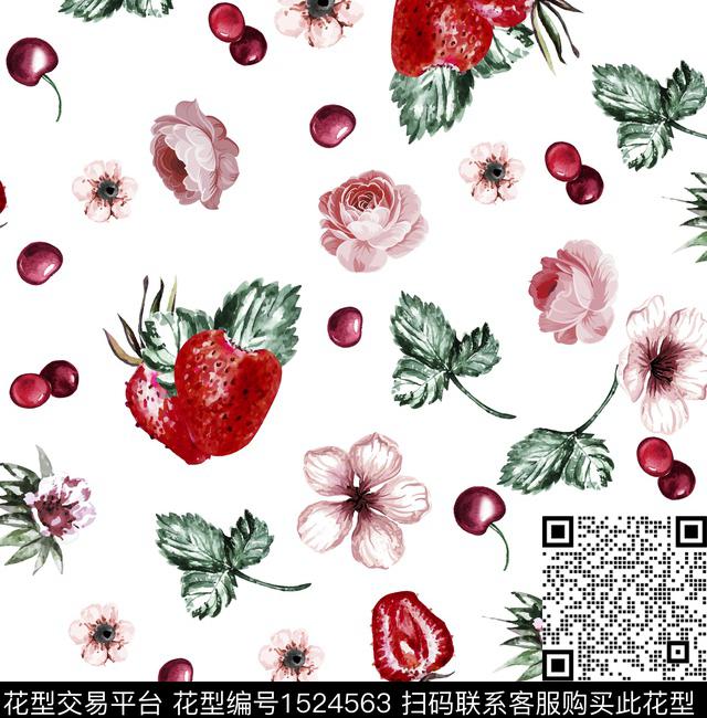 2022122501.jpg - 1524563 - 水果 民族风 花卉 - 传统印花花型 － 女装花型设计 － 瓦栏