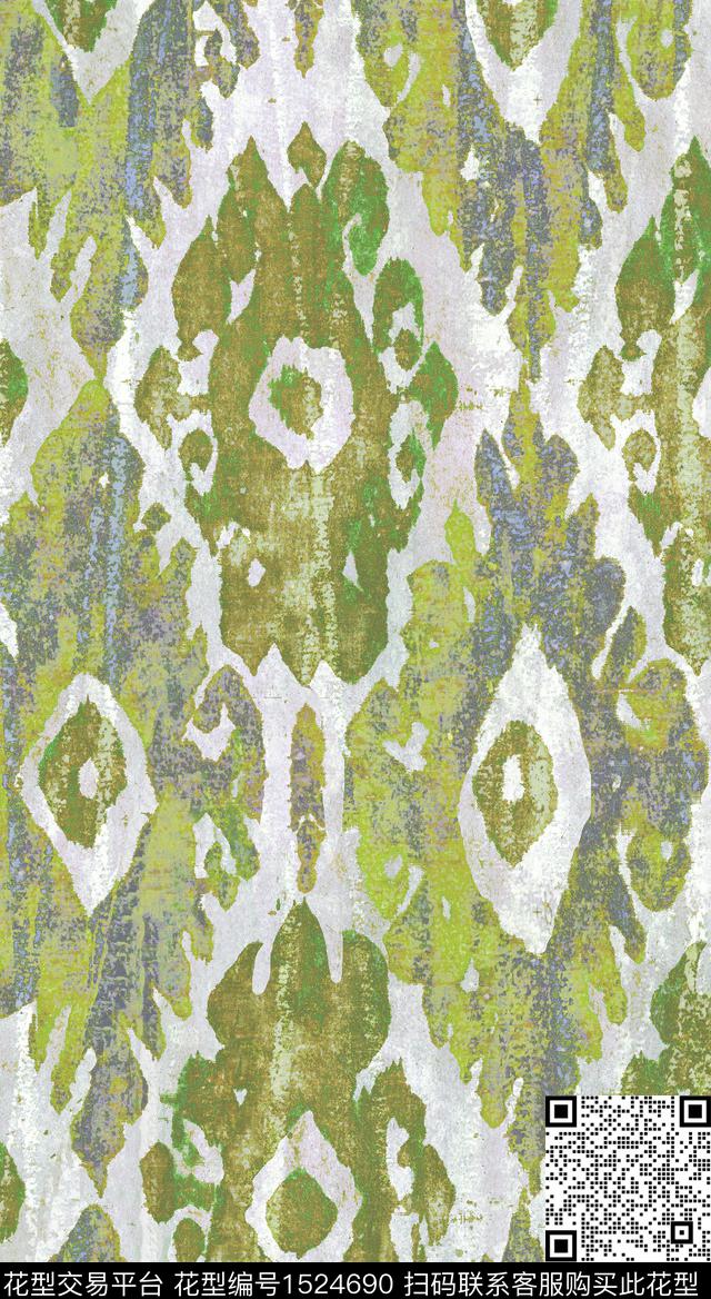 RM023 pat v.jpg - 1524690 - 民族风 地毯 墙纸 - 传统印花花型 － 窗帘花型设计 － 瓦栏