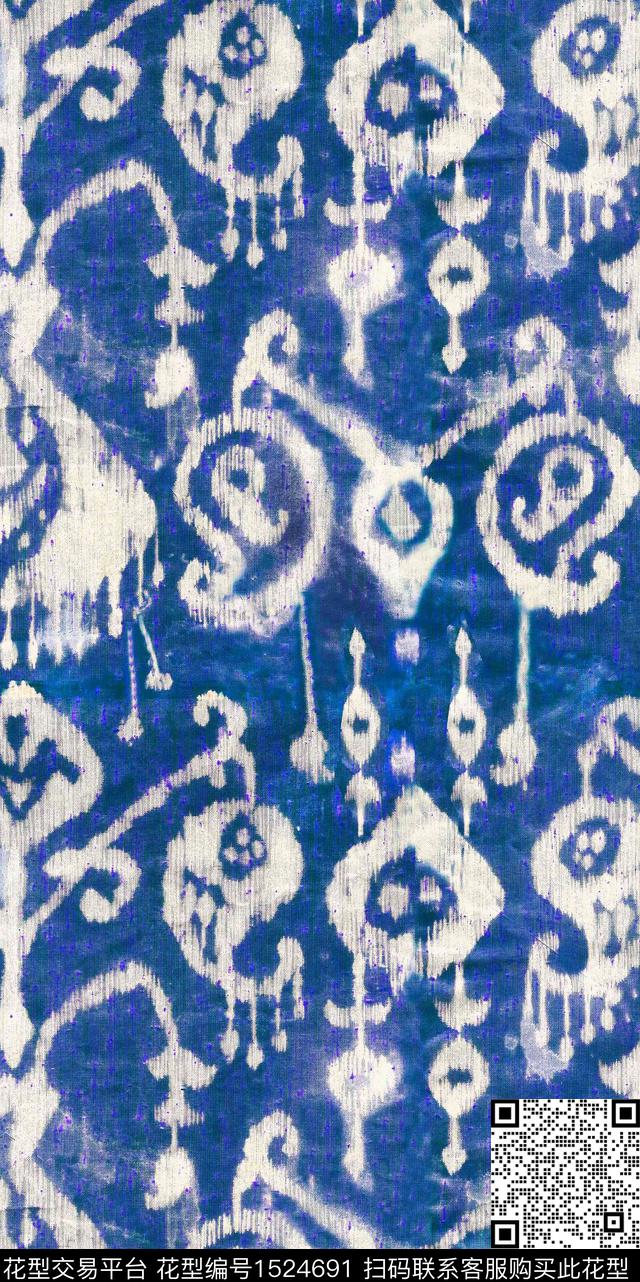RM024 pat.jpg - 1524691 - 窗帘 地毯 民族风 - 传统印花花型 － 窗帘花型设计 － 瓦栏