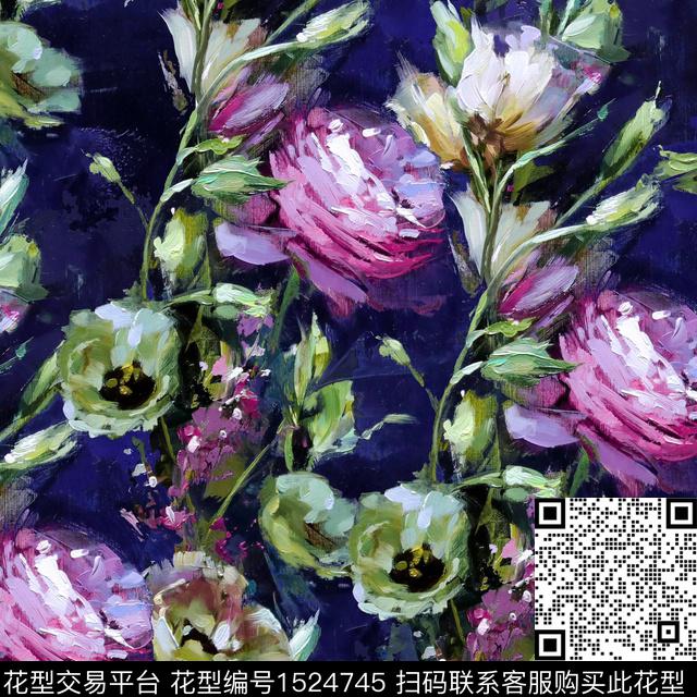R2212129.jpg - 1524745 - 抽象花卉 油画花型 郁金香 - 数码印花花型 － 女装花型设计 － 瓦栏