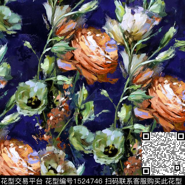 R2212129A.jpg - 1524746 - 抽象花卉 油画花型 郁金香 - 数码印花花型 － 女装花型设计 － 瓦栏