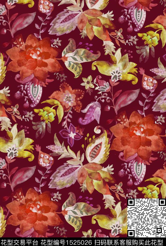 RM029 pat var autunno .jpg - 1525026 - 佩斯利 民族风 印度 - 传统印花花型 － 女装花型设计 － 瓦栏