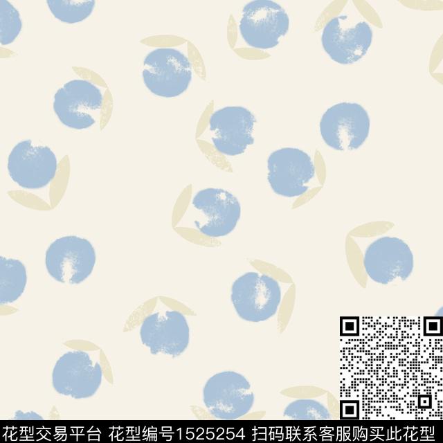 小清新趣味波点数码印花花型下载（图片编号: 1525254） - 瓦栏（Walan）