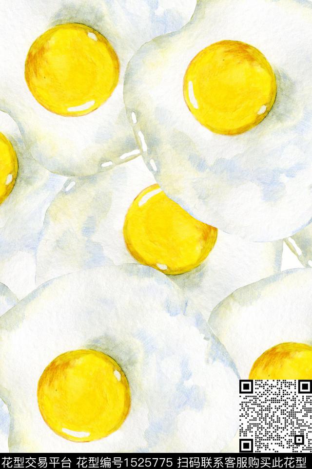 水彩食物童装数码印花花型下载（图片编号: 1525775） - 瓦栏（Walan）