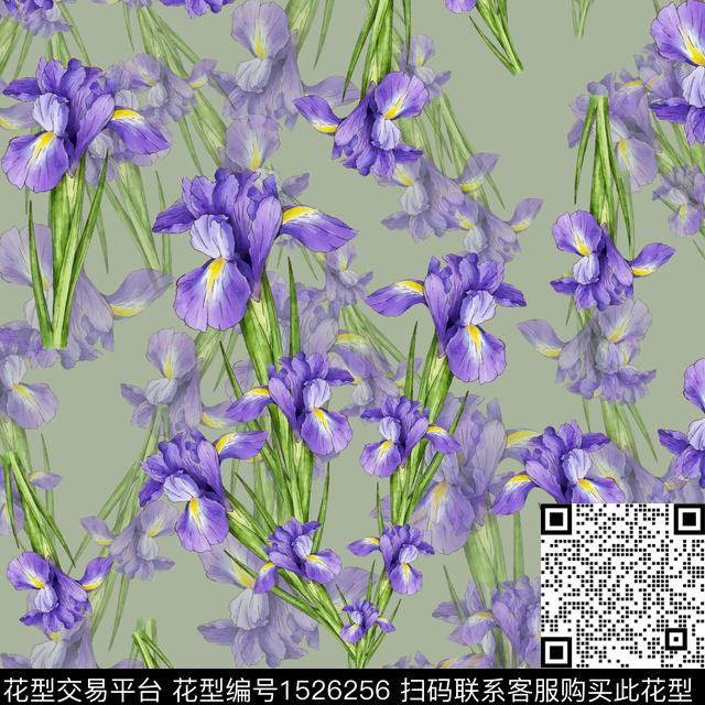 花卉水彩花卉小碎花数码印花花型下载（图片编号: 1526256） - 瓦栏（Walan）