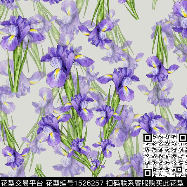 花卉水彩花卉小碎花数码印花花型下载（图片编号: 1526257） - 瓦栏（Walan）