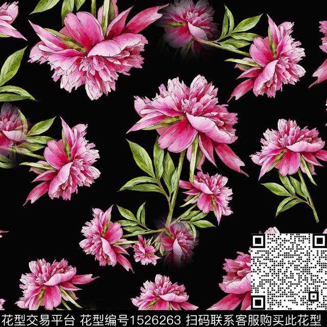 花卉水彩花卉小碎花传统印花花型下载（图片编号: 1526263） - 瓦栏（Walan）