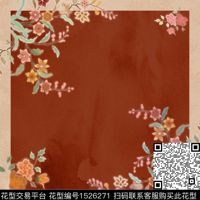 花卉秋冬花型潮牌数码印花花型下载（图片编号: 1526271） - 瓦栏（Walan）