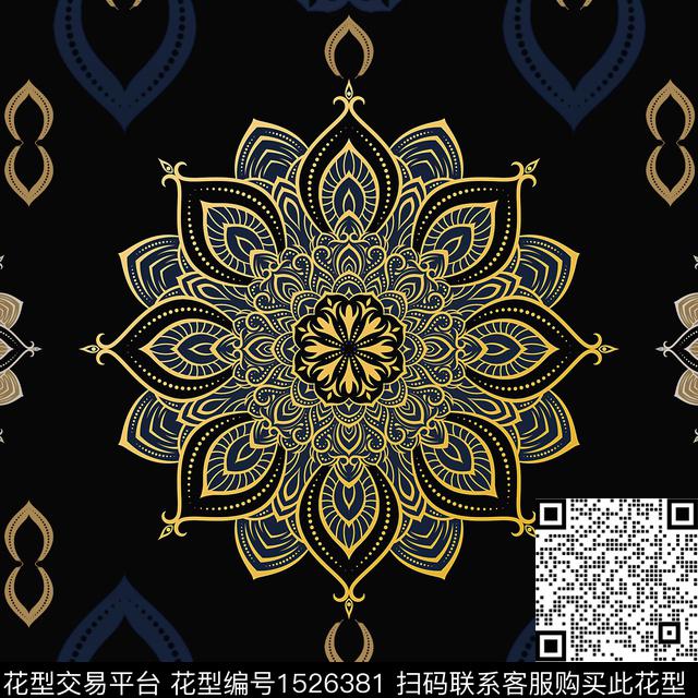 男装宫廷风传统纹样传统印花花型下载（图片编号: 1526381） - 瓦栏（Walan）