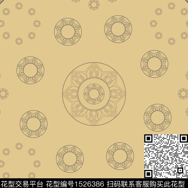 男装宫廷风传统纹样传统印花花型下载（图片编号: 1526386） - 瓦栏（Walan）