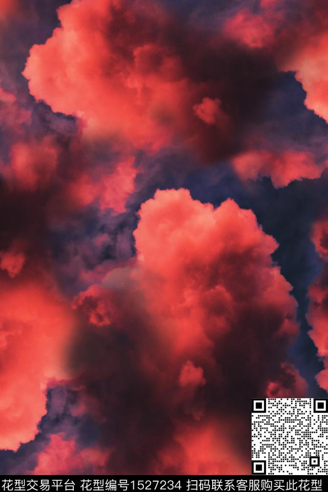 抽象女装风景景观数码印花花型下载（图片编号: 1527234） - 瓦栏（Walan）