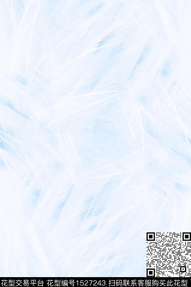 羽毛女装抽象数码印花花型下载（图片编号: 1527243） - 瓦栏（Walan）