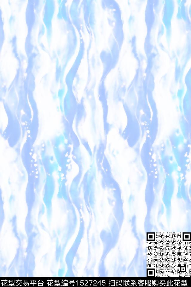 水彩女装抽象数码印花花型下载（图片编号: 1527245） - 瓦栏（Walan）