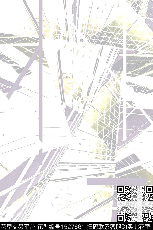 女装抽象几何数码印花花型下载（图片编号: 1527661） - 瓦栏（Walan）