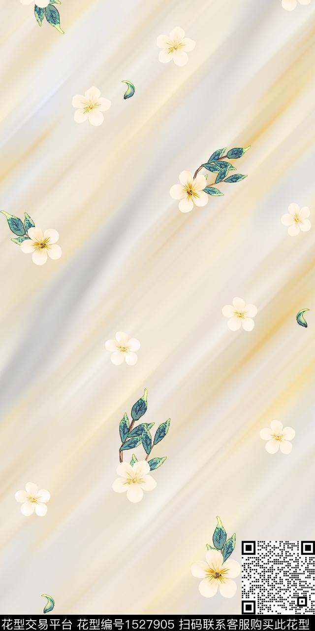 花卉炫彩少女数码印花花型下载（图片编号: 1527905） - 瓦栏（Walan）