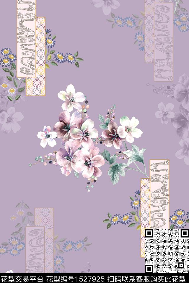 花卉水彩花型植物花型数码印花花型下载（图片编号: 1527925） - 瓦栏（Walan）