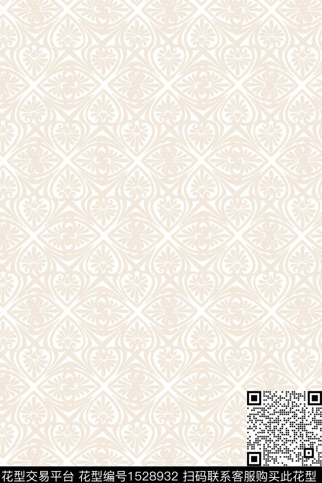 民族风传统纹样墙纸数码印花花型下载（图片编号: 1528932） - 瓦栏（Walan）