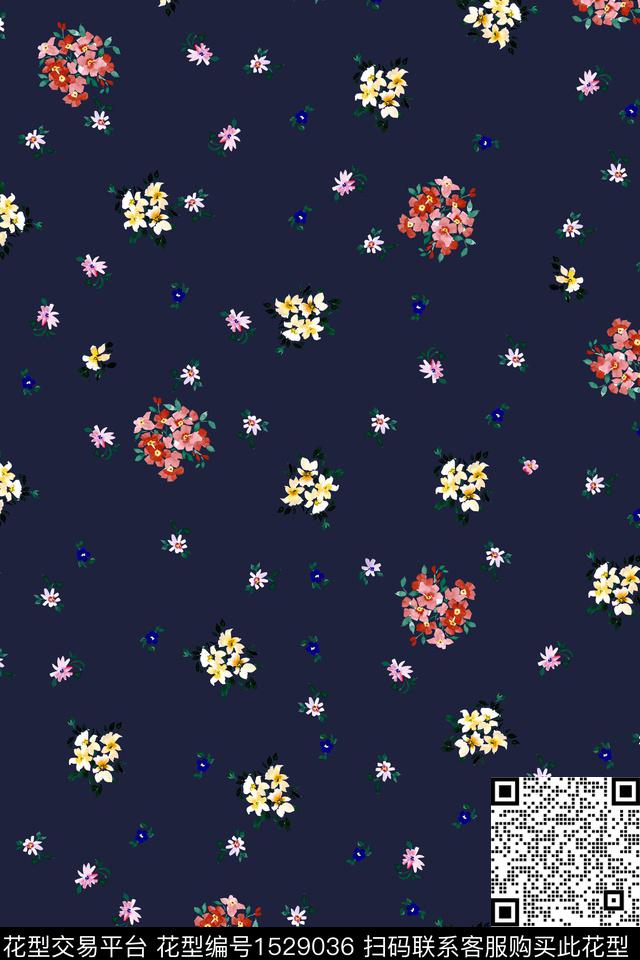 女装花卉小碎花数码印花花型下载（图片编号: 1529036） - 瓦栏（Walan）
