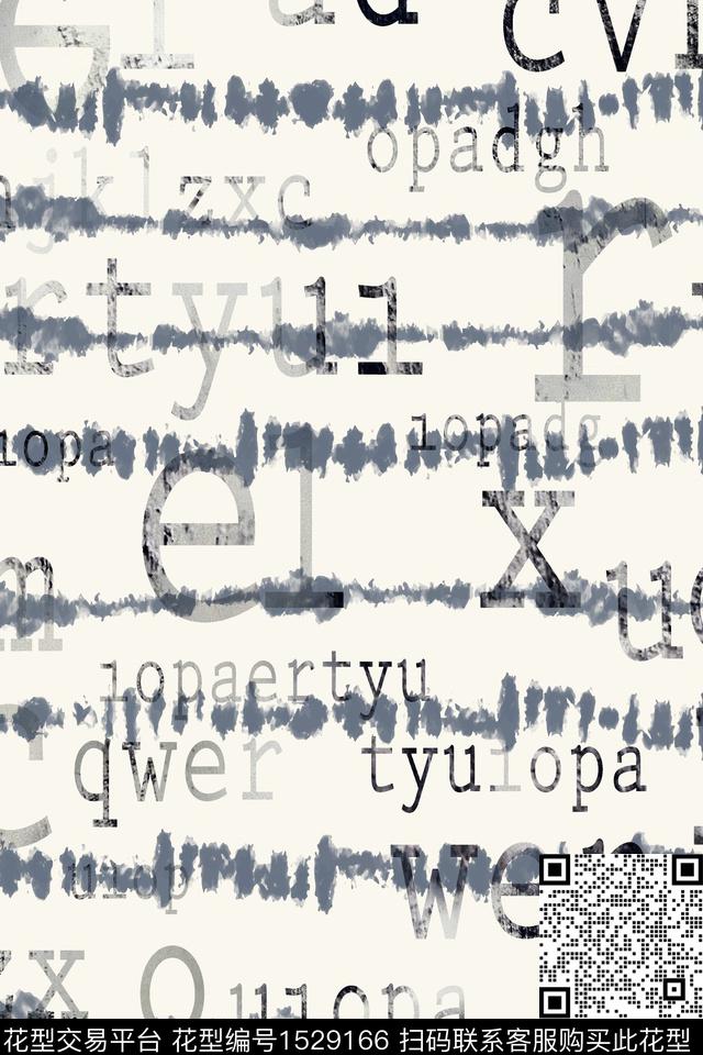 b181.jpg - 1529166 - 字母 男装 肌理 - 数码印花花型 － 男装花型设计 － 瓦栏