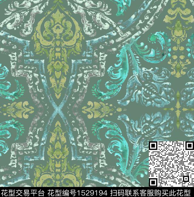 RM059 var p.jpg - 1529194 - ETRO 地毯 民族风 - 数码印花花型 － 女装花型设计 － 瓦栏