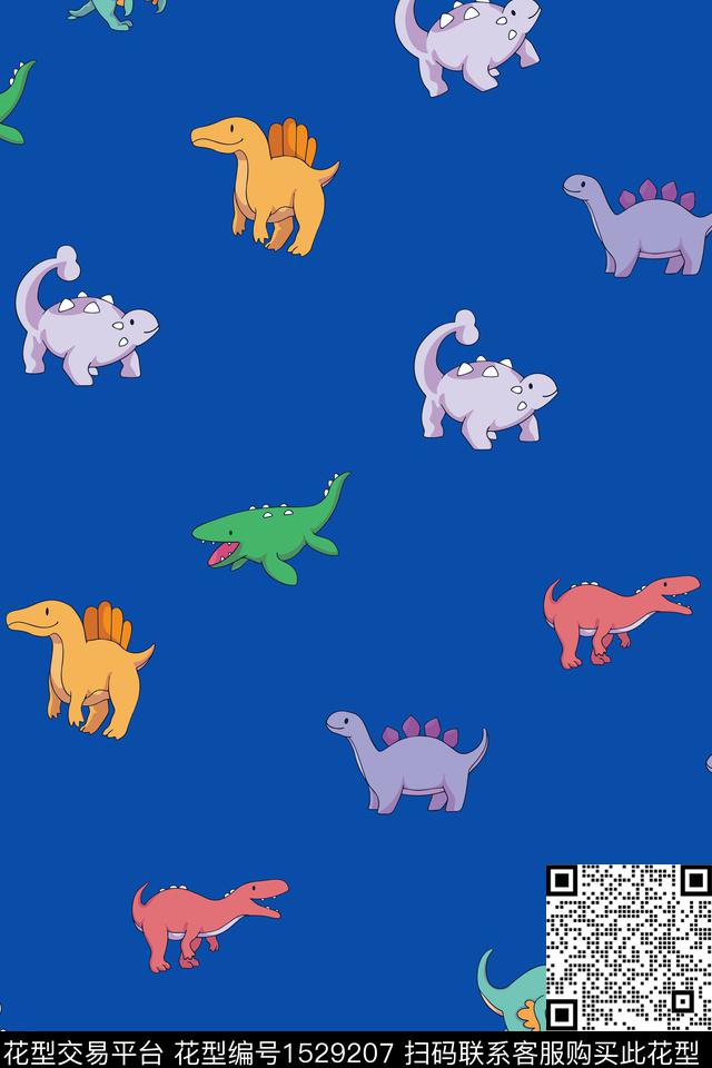 手绘卡通动物可爱数码印花花型下载（图片编号: 1529207） - 瓦栏（Walan）