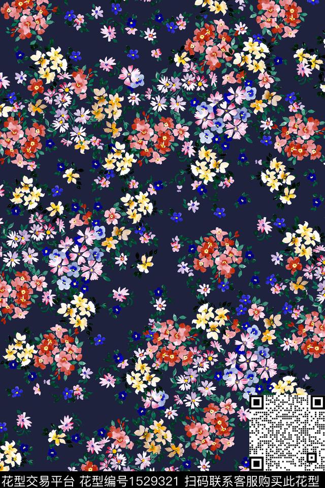 女装花卉小碎花数码印花花型下载（图片编号: 1529321） - 瓦栏（Walan）