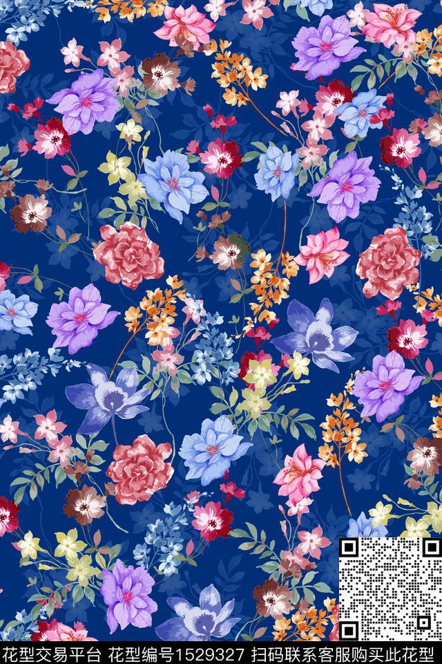 花卉20168.jpg - 1529327 - 女装 大牌风 小碎花 - 数码印花花型 － 女装花型设计 － 瓦栏