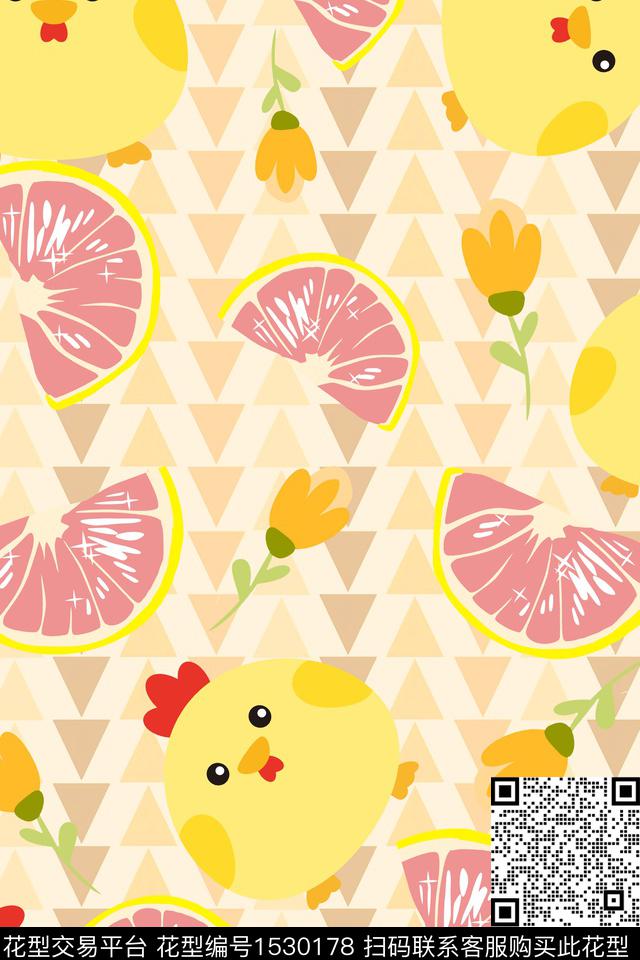 小清新卡通童装数码印花花型下载（图片编号: 1530178） - 瓦栏（Walan）