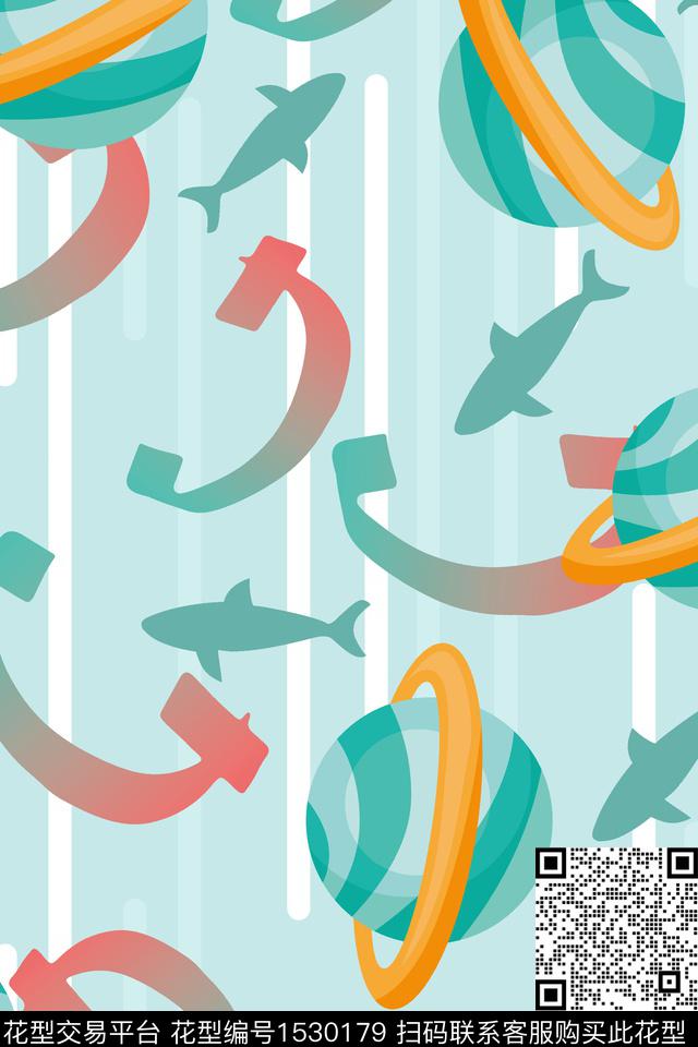小清新卡通童装数码印花花型下载（图片编号: 1530179） - 瓦栏（Walan）