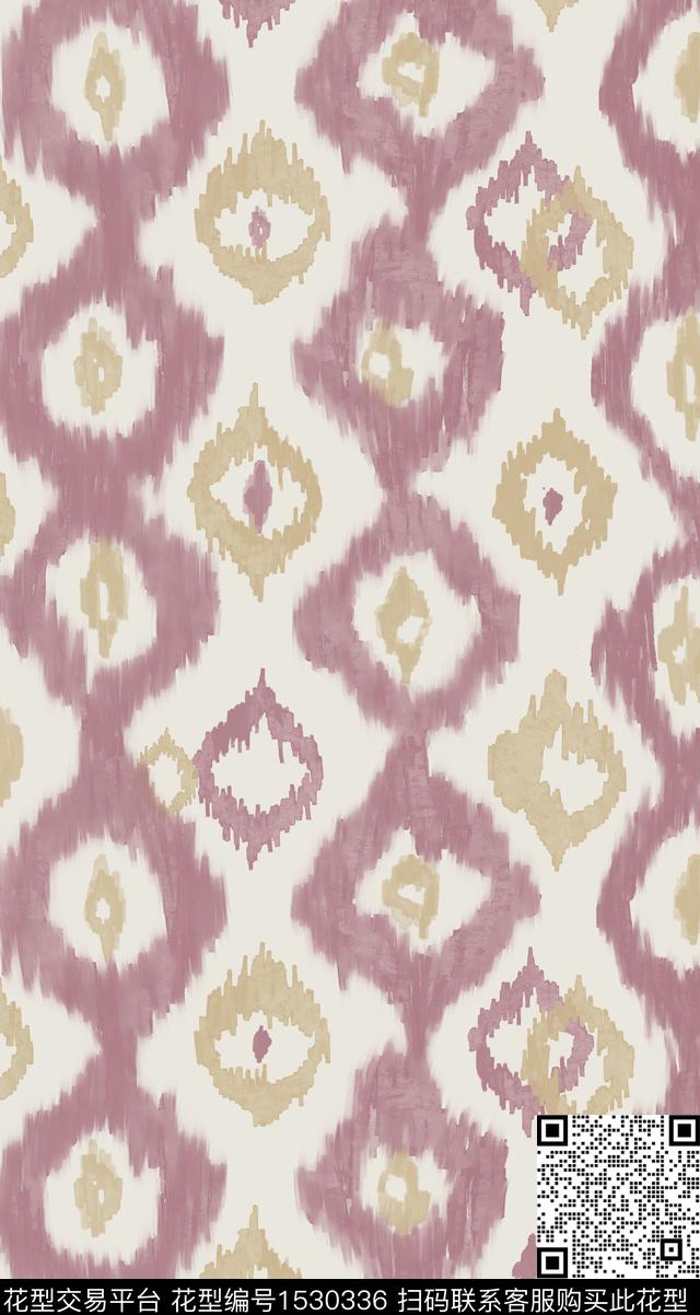 菱格-1.jpg - 1530336 - 民族风 家纺 抽象 - 数码印花花型 － 床品花型设计 － 瓦栏