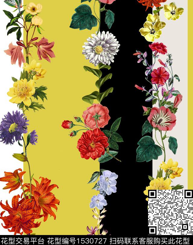 QY-02.jpg - 1530727 - 大牌风 女装 手绘花卉 - 数码印花花型 － 女装花型设计 － 瓦栏