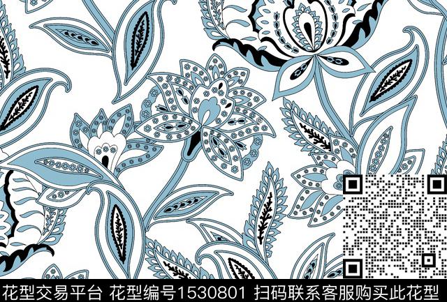TL-202201-13.jpg - 1530801 - 大牌风 民族风 卷草 - 传统印花花型 － 窗帘花型设计 － 瓦栏