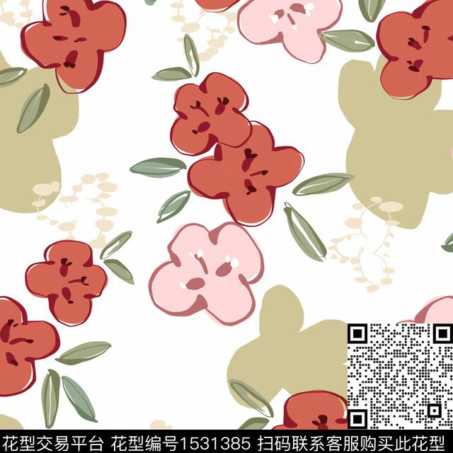 3-11-2.jpg - 1531385 - 手绘 花卉 可爱 - 数码印花花型 － 女装花型设计 － 瓦栏