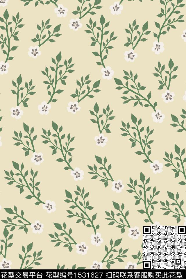 大牌风花卉小碎花数码印花花型下载（图片编号: 1531627） - 瓦栏（Walan）