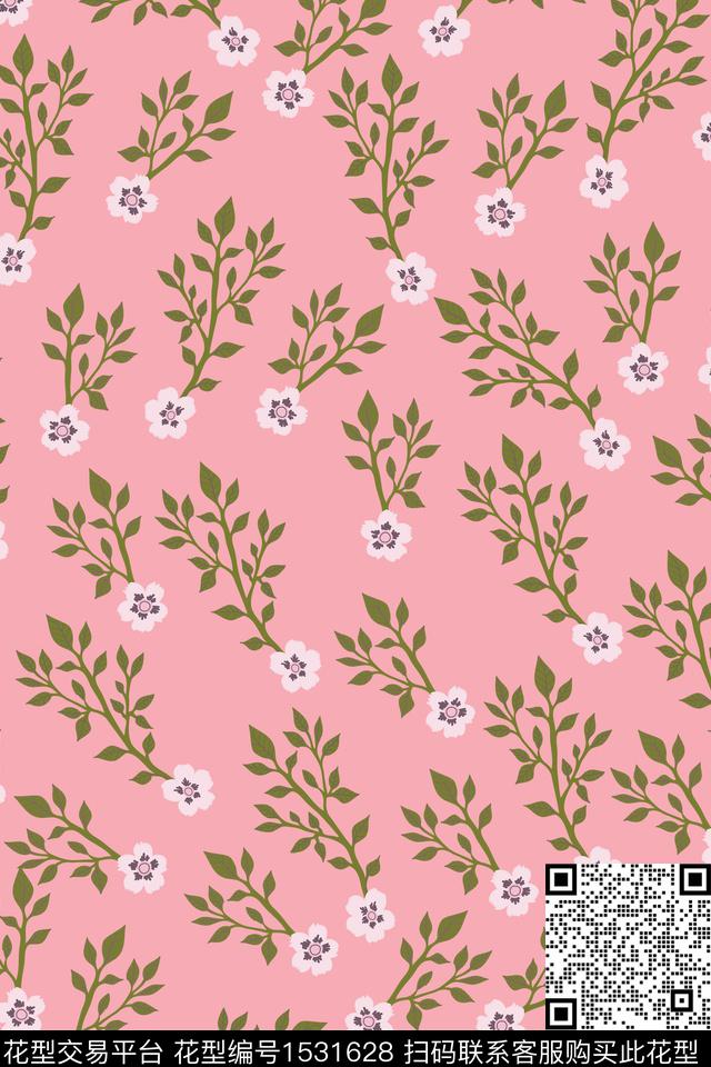 花卉小碎花数码花型数码印花花型下载（图片编号: 1531628） - 瓦栏（Walan）