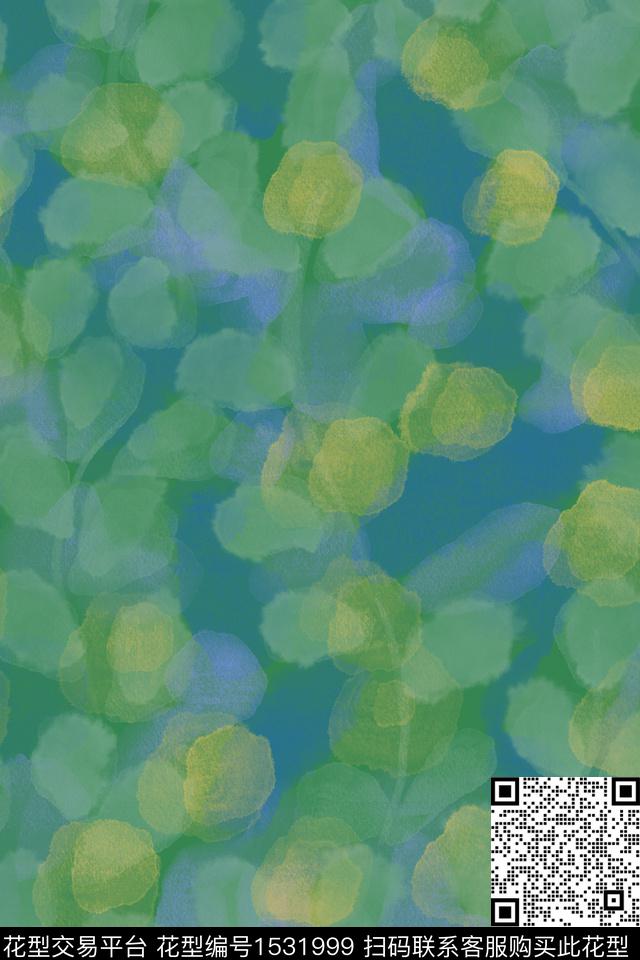 水彩复古抽象数码印花花型下载（图片编号: 1531999） - 瓦栏（Walan）